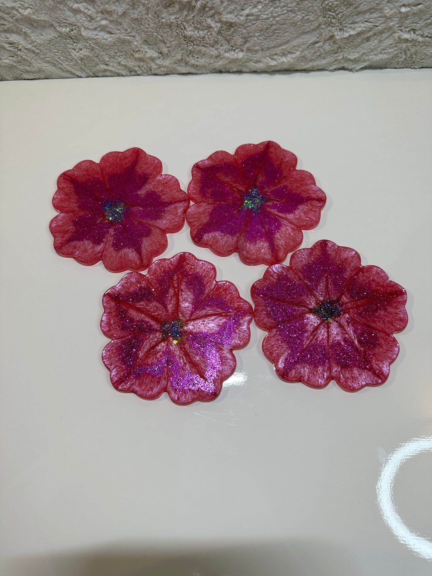 PINK EPOXY/RESIN COASTERS