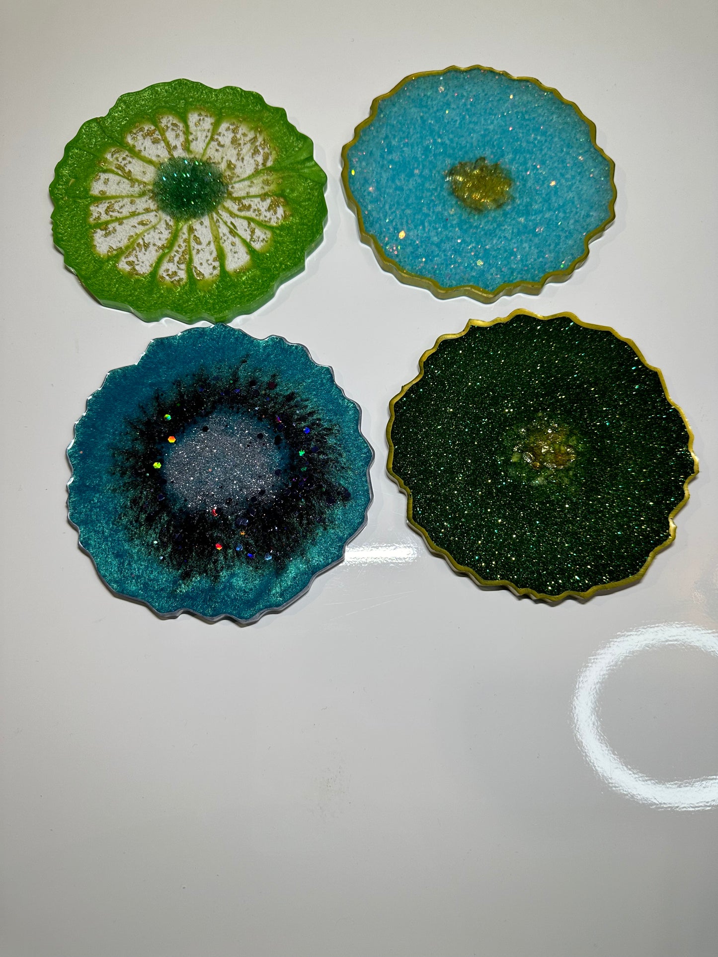 MULTI COLORS EPOXY/RESIN COASTERS - LARGE