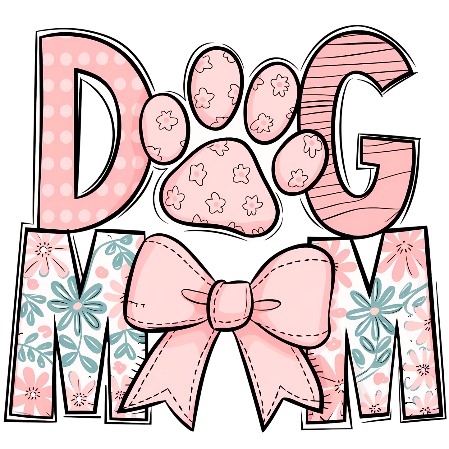DTF TRANSFERS - DOG MOM,DOG MAMA